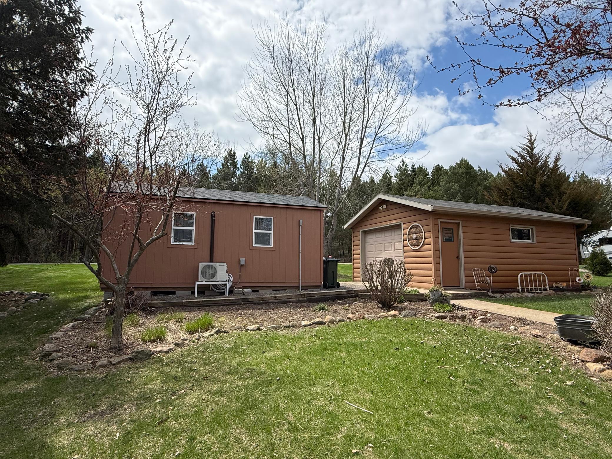 New “Hobby Shed” or whatever you can imagine for yourself is on the left, garage is on the right.