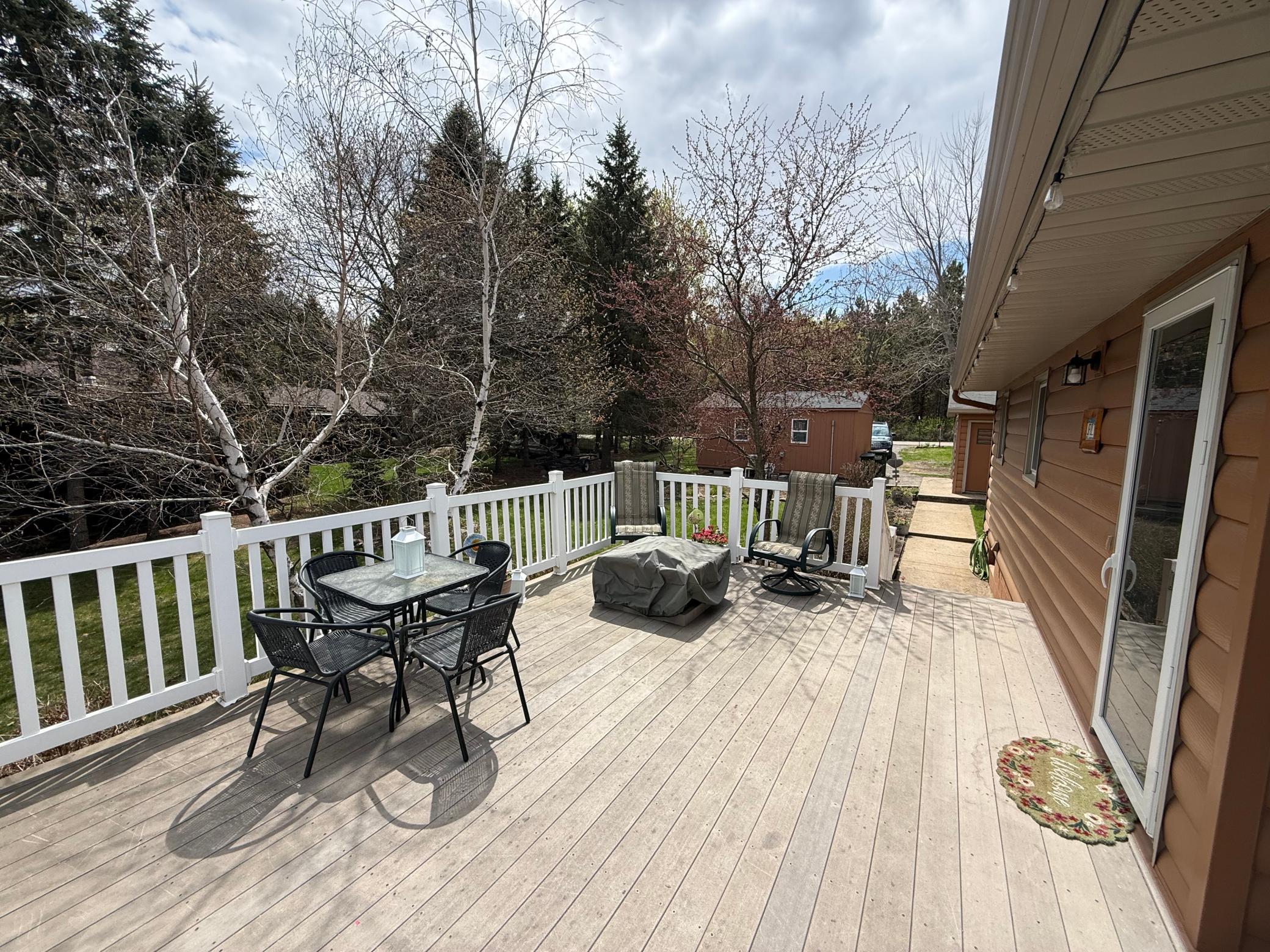 The deck furniture arrangement options are endless!