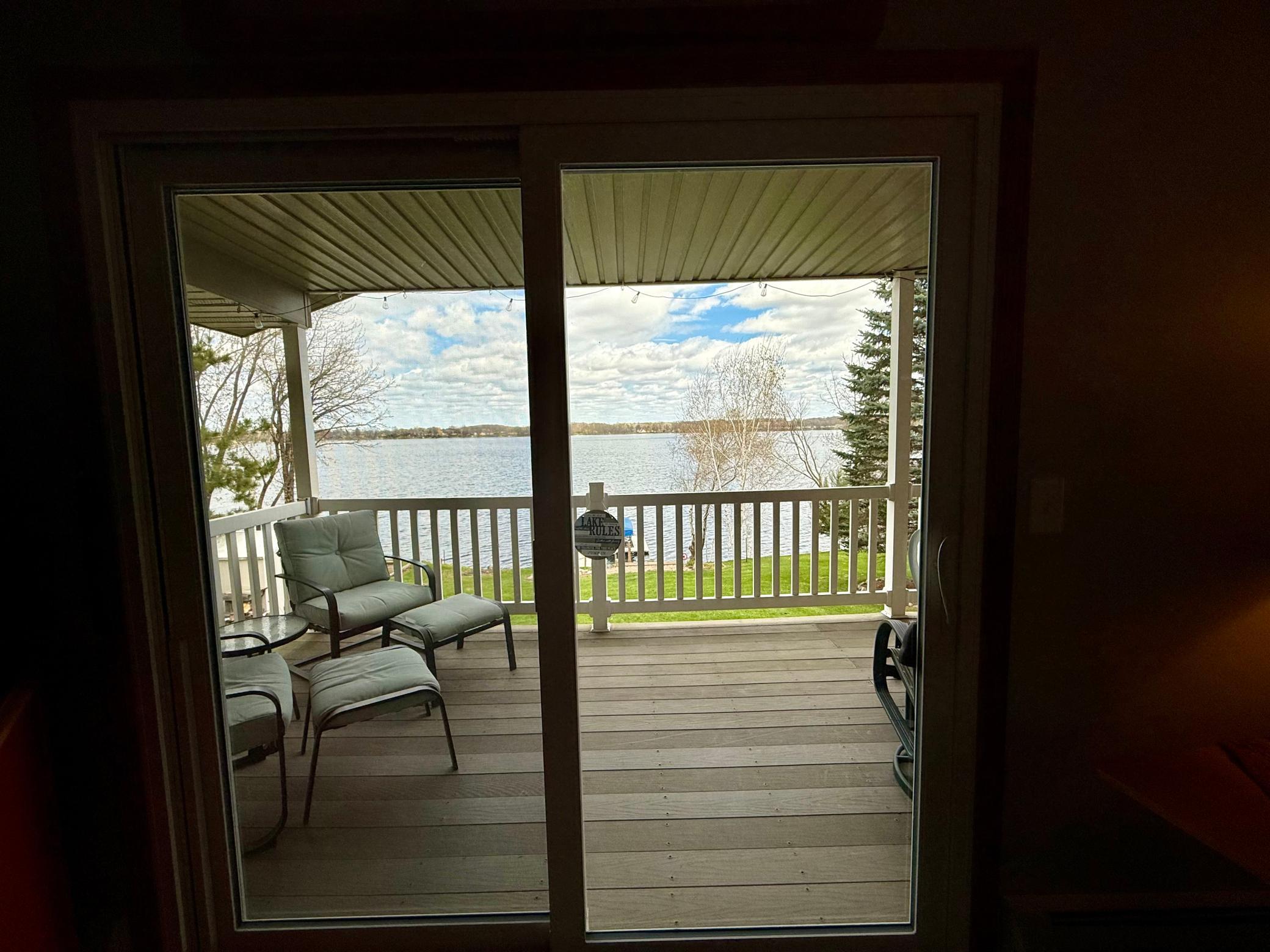 Lake view from the main floor living area!
