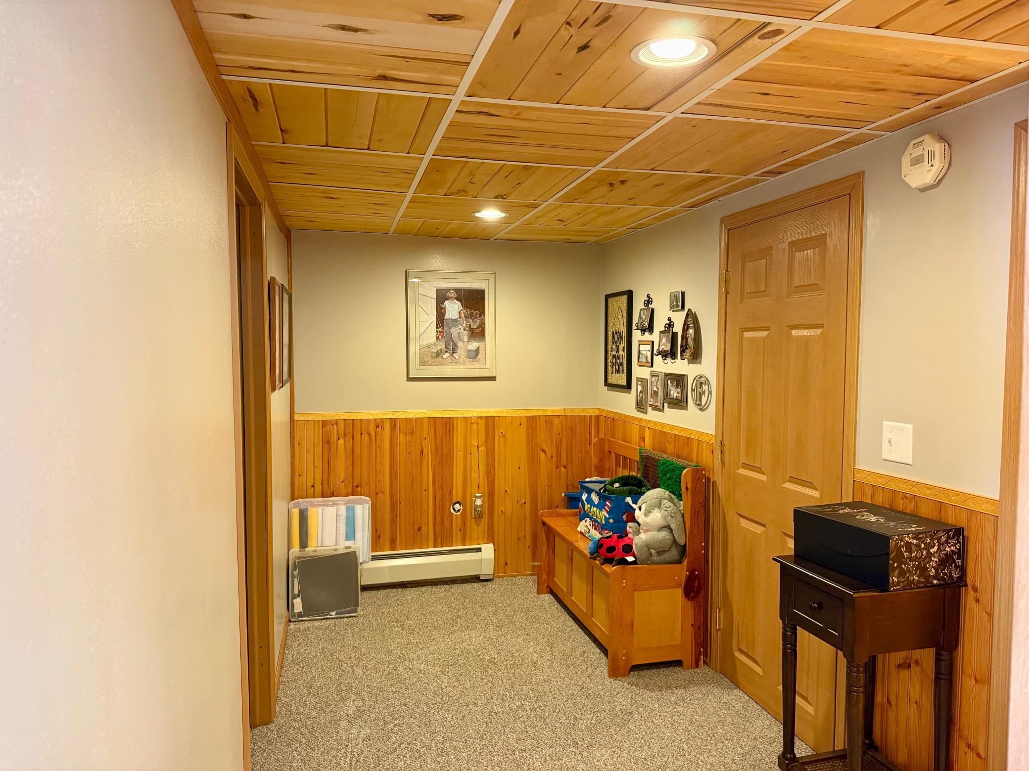 Door to the right goes into the utility/laundry room.