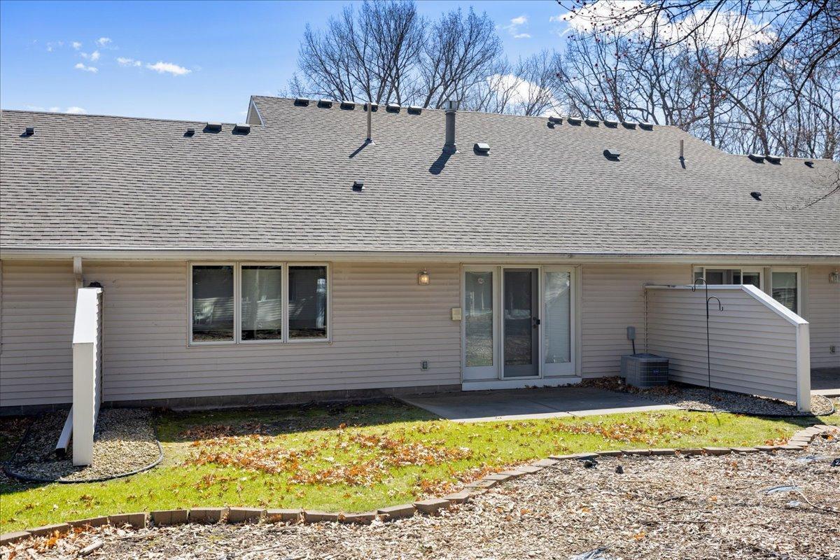 Patio at walk-out from Sun Room