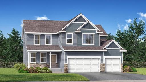 A rendering of the Jameson - Heartland Cottage Elevation. Colors and finishes may vary.