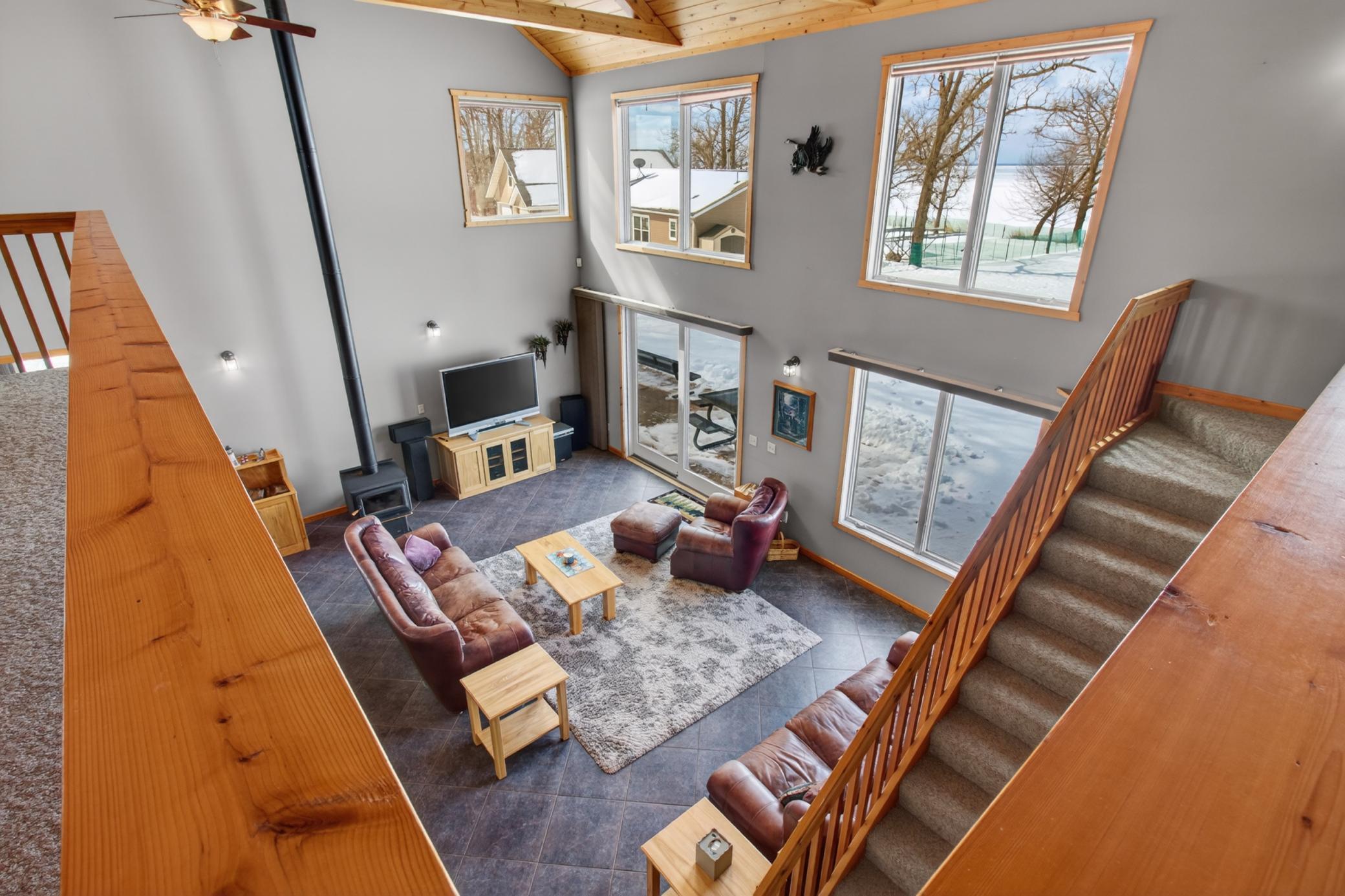 View from Loft to Living Room