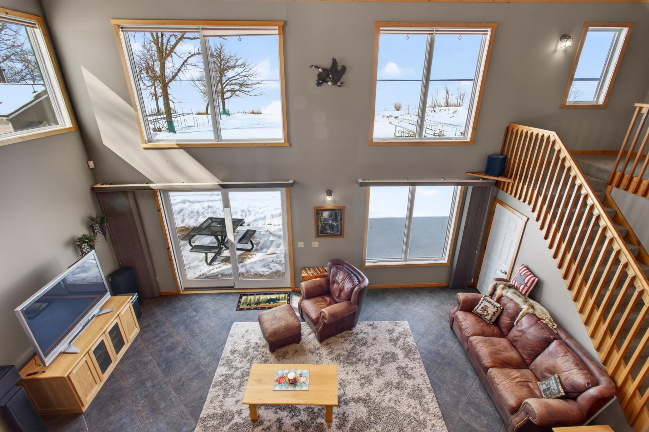 View from Loft to Living Room
