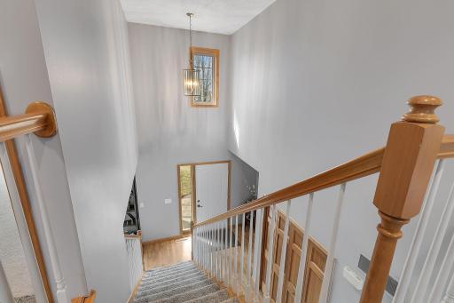 Two Story Foyer Entry - View from Upper Level.