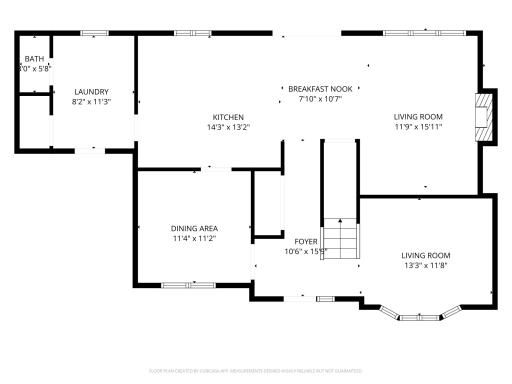Main Level Floorplan - Dimensions may not be Exact