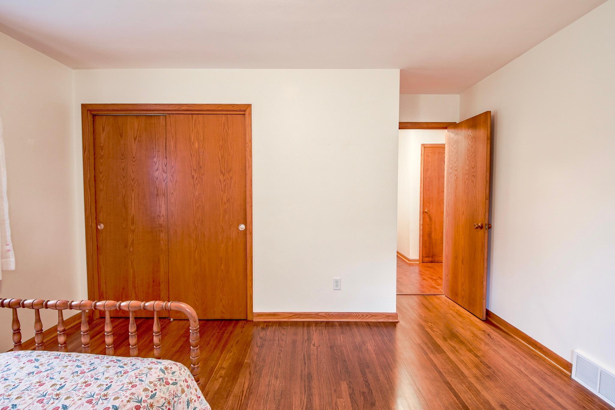 Closet space provides convenience and helps maintain a clutter-free environment.