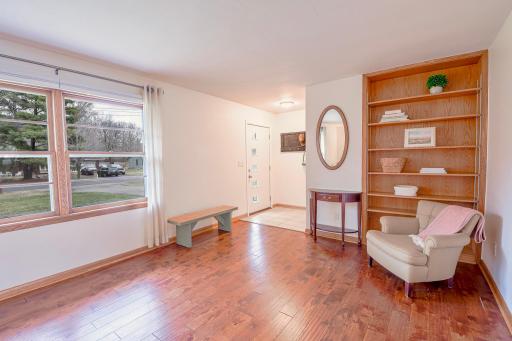 Upon entrance you are greeted by the front living room.