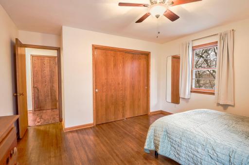 Ceiling fan adds both style and function.