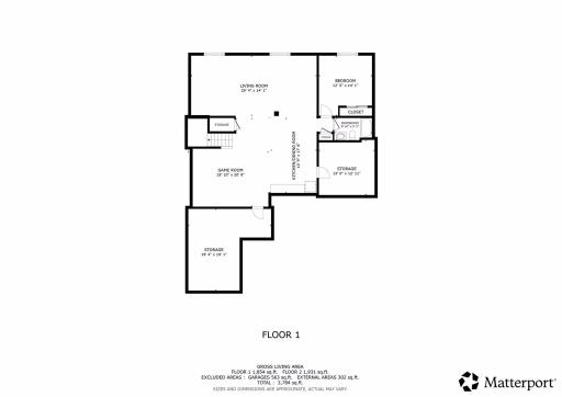 Lower Level Floor Plan - 2040 Diamond Lane