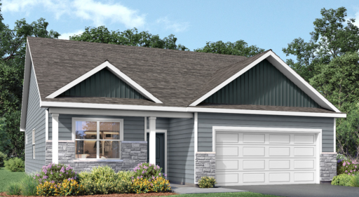 Make the Harmony your new home! Slab on grade, one-level home. Charming front porch entry makes for great curb appeal!