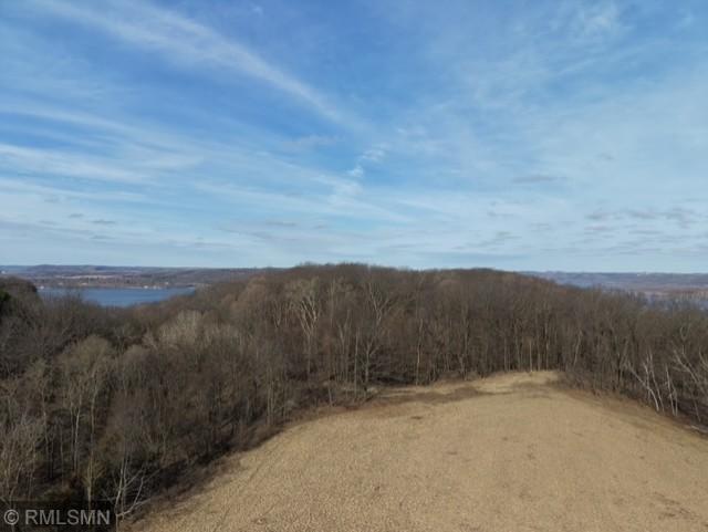 Drone photo of acreage prior to driveway