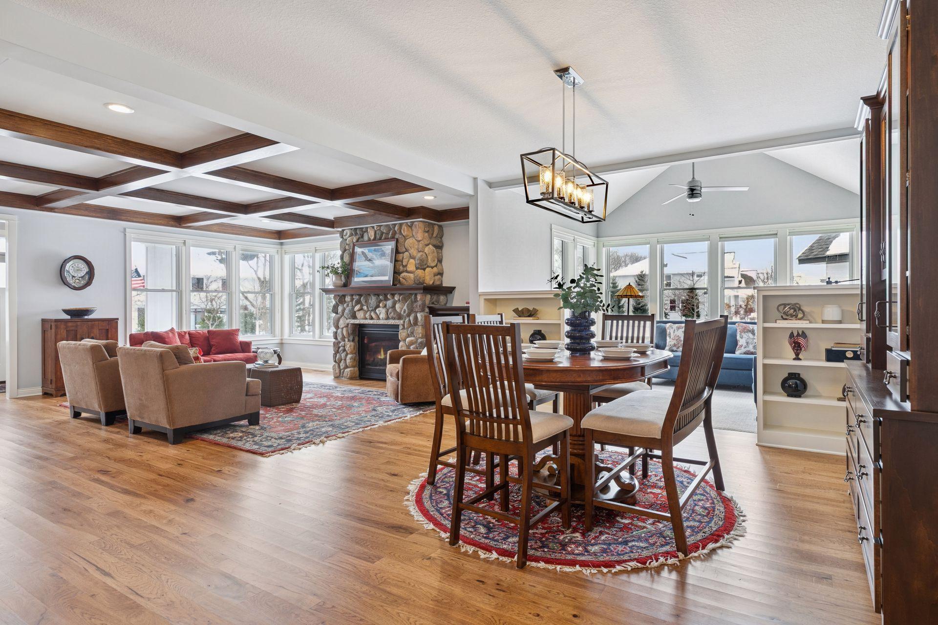 Kitchen view to the living and sunroom!