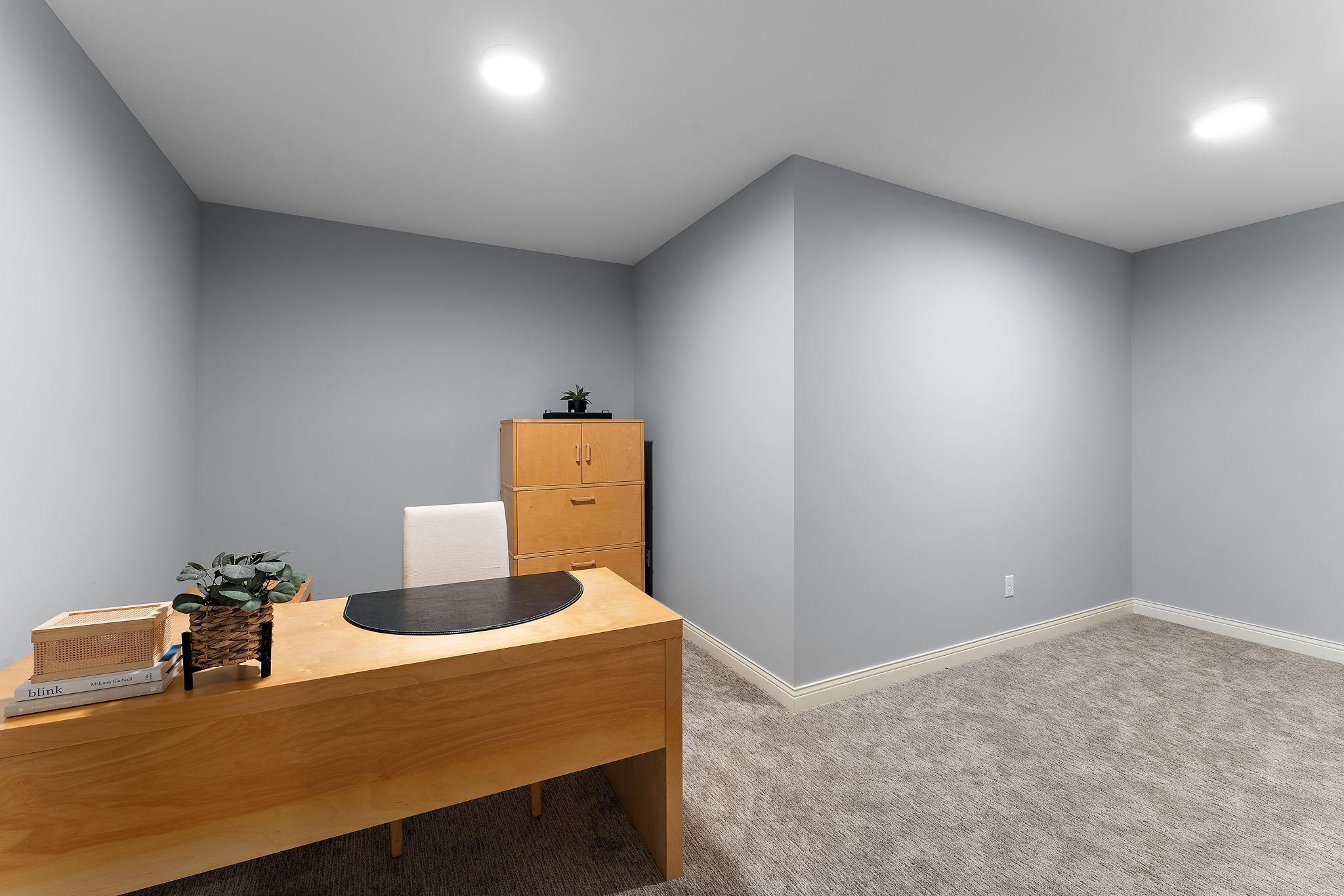 The office/flex room in the lower level.