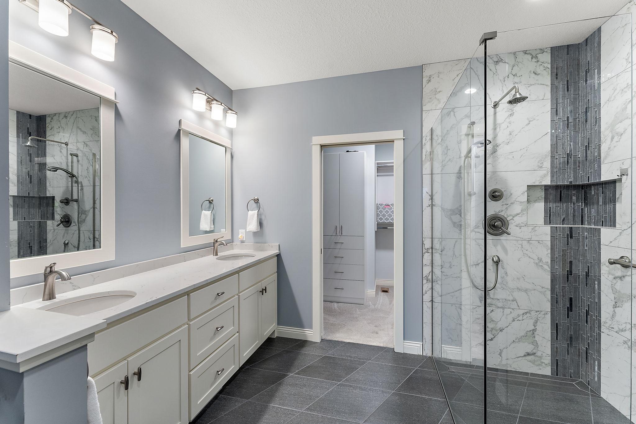 Primary ensuite with double vanities!