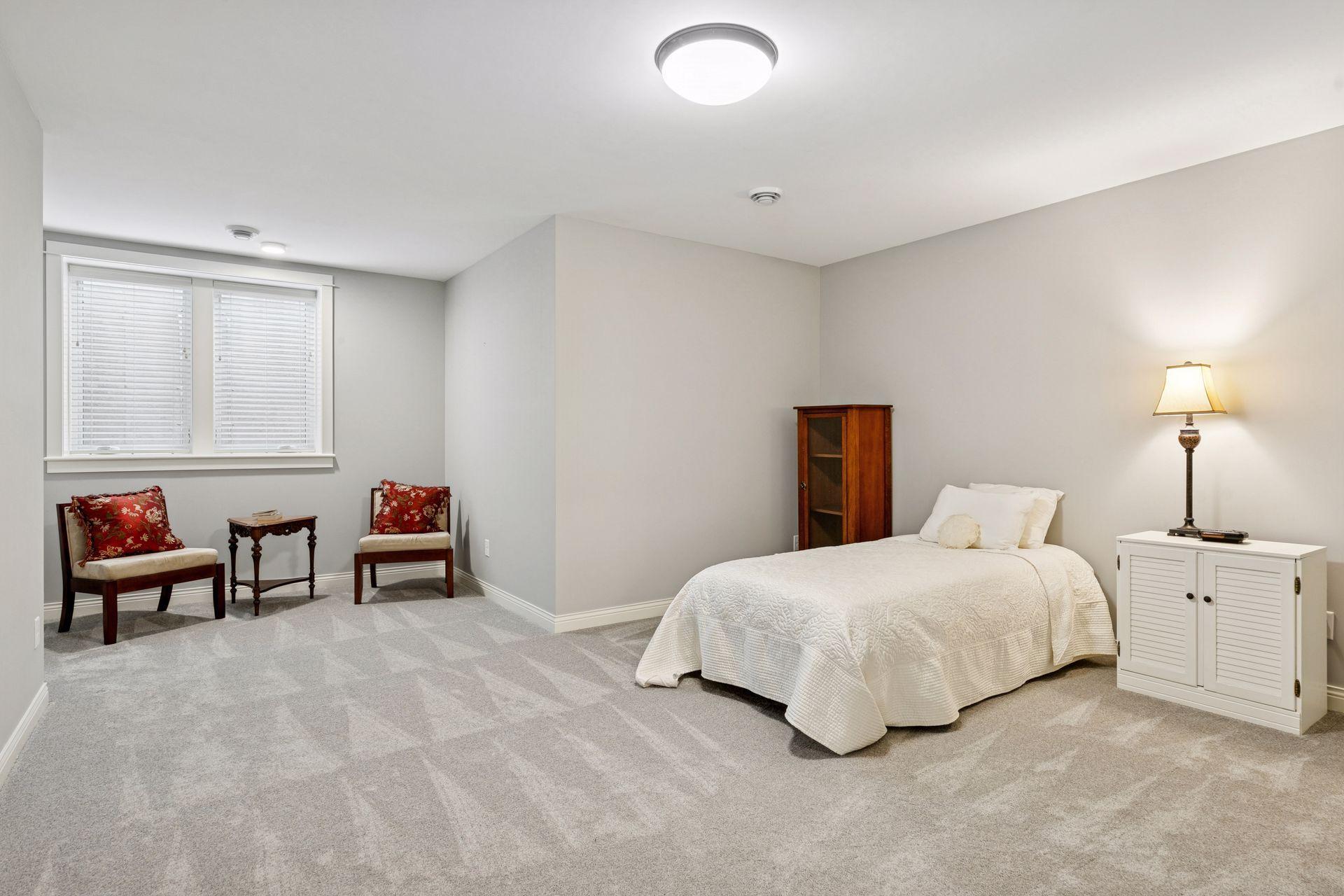 Lower level 3rd bedroom with french doors!