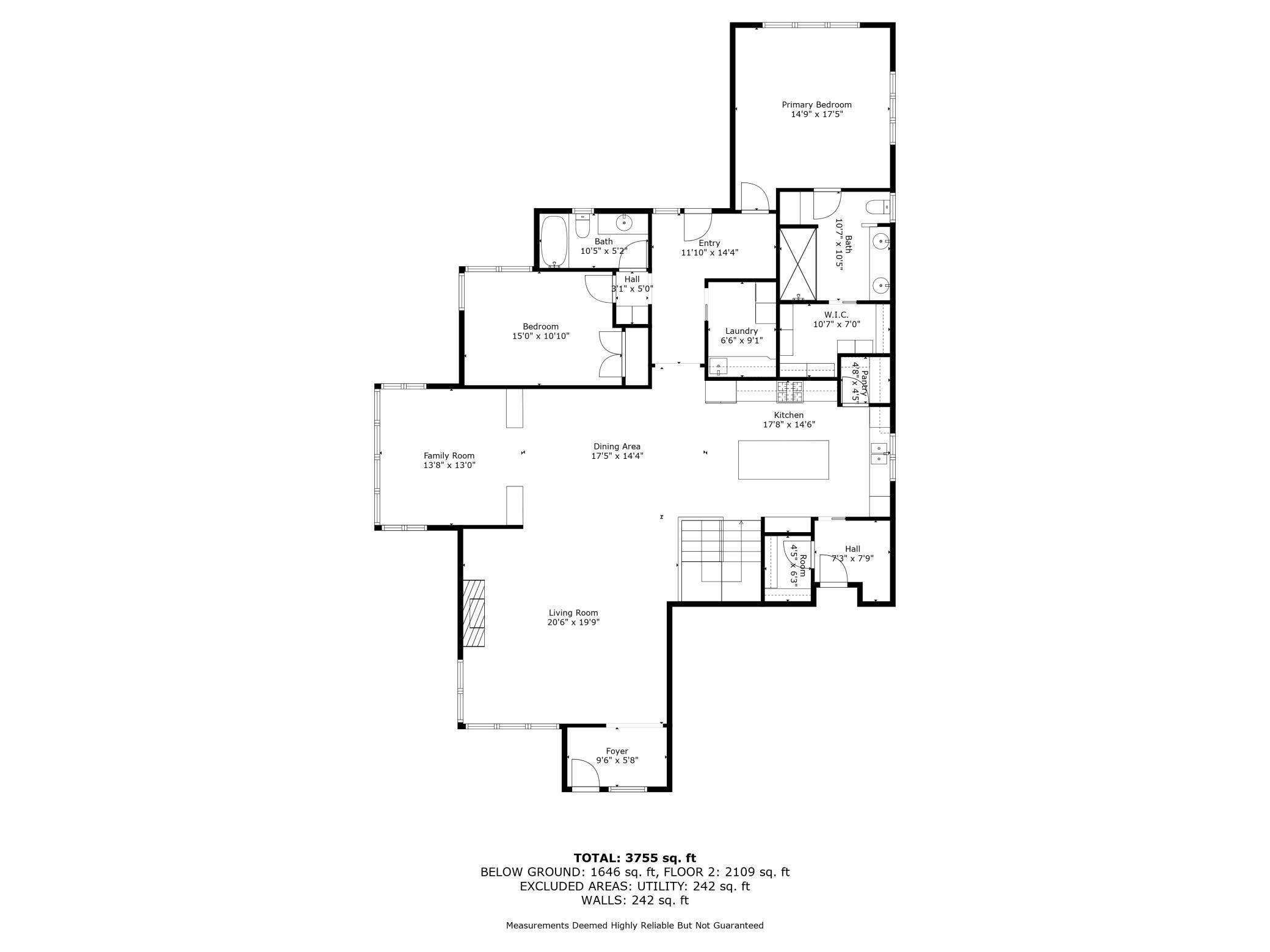 Main level floor plan