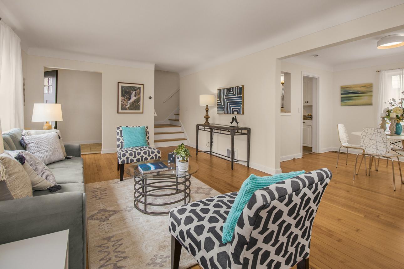 Front entry has convenient closet