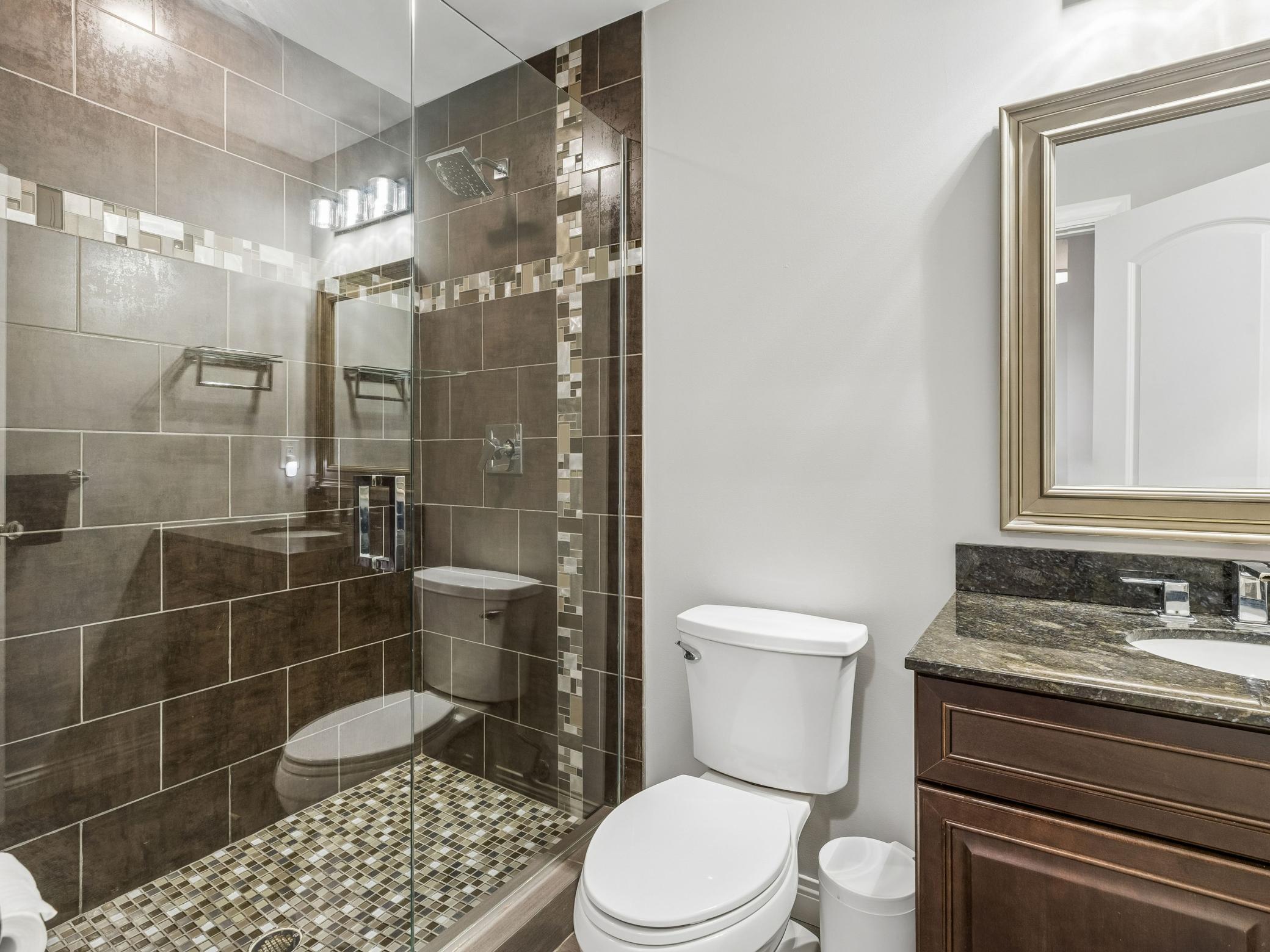 Lower level 3/4 bathroom