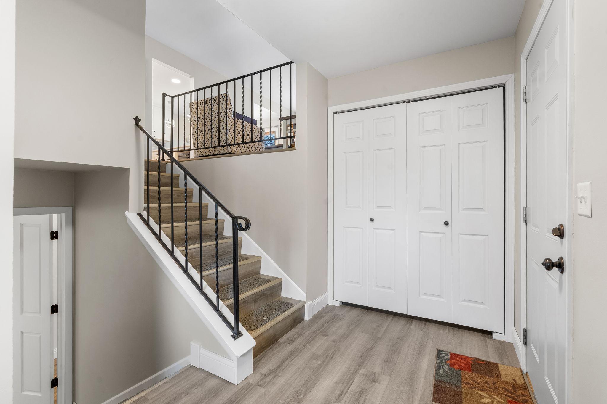 Extra large foyer with double door closet. Bigger than most!