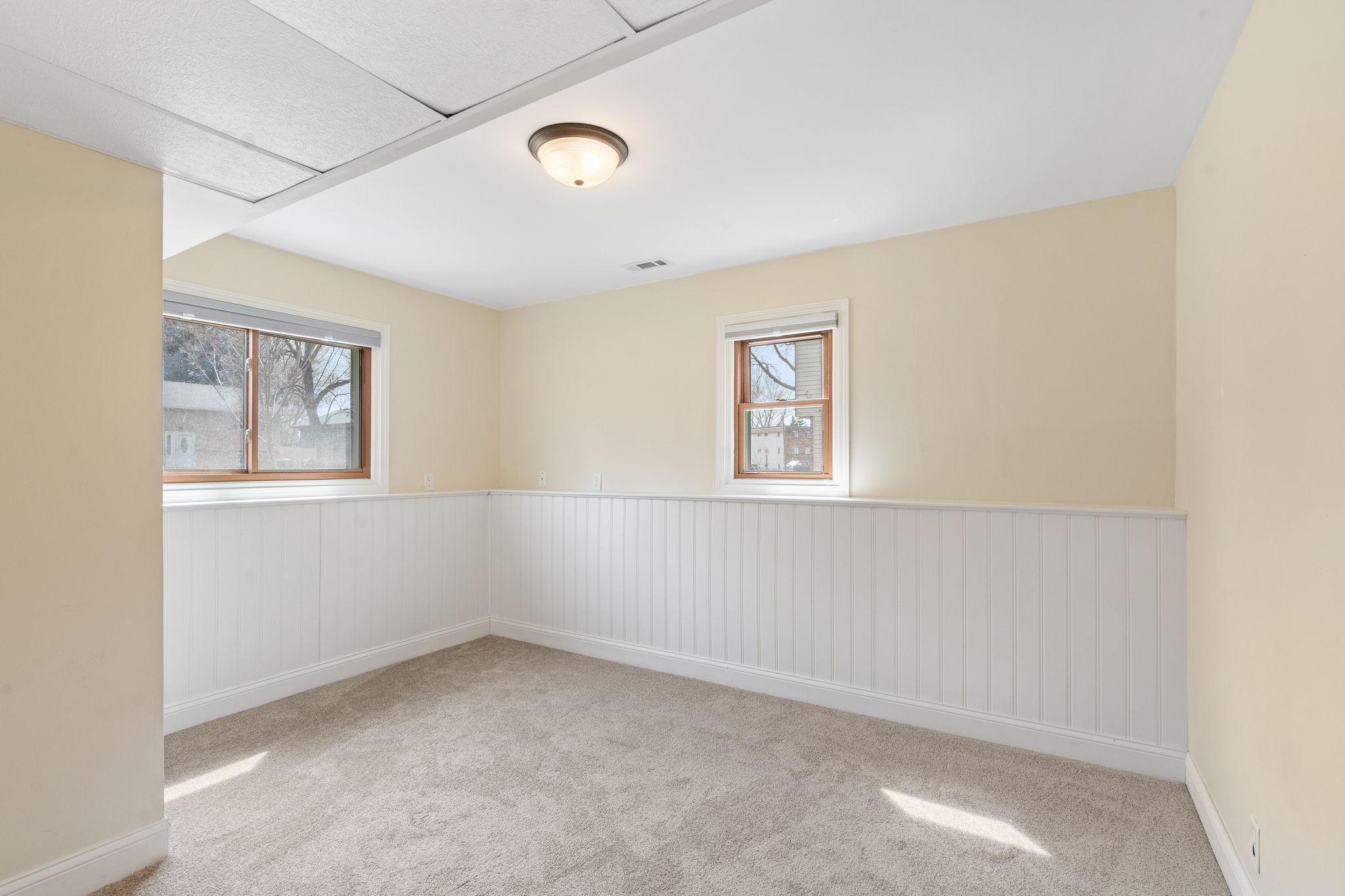 New carpet (2026) in the 3rd lower level bedroom.