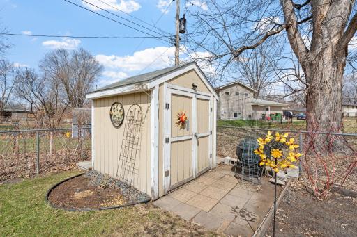 Rustic garden shed for all of your tools.