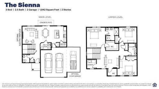 Floor plan diagram. Note that this home has a 5' garage bump-out instead of a 3-car garage.