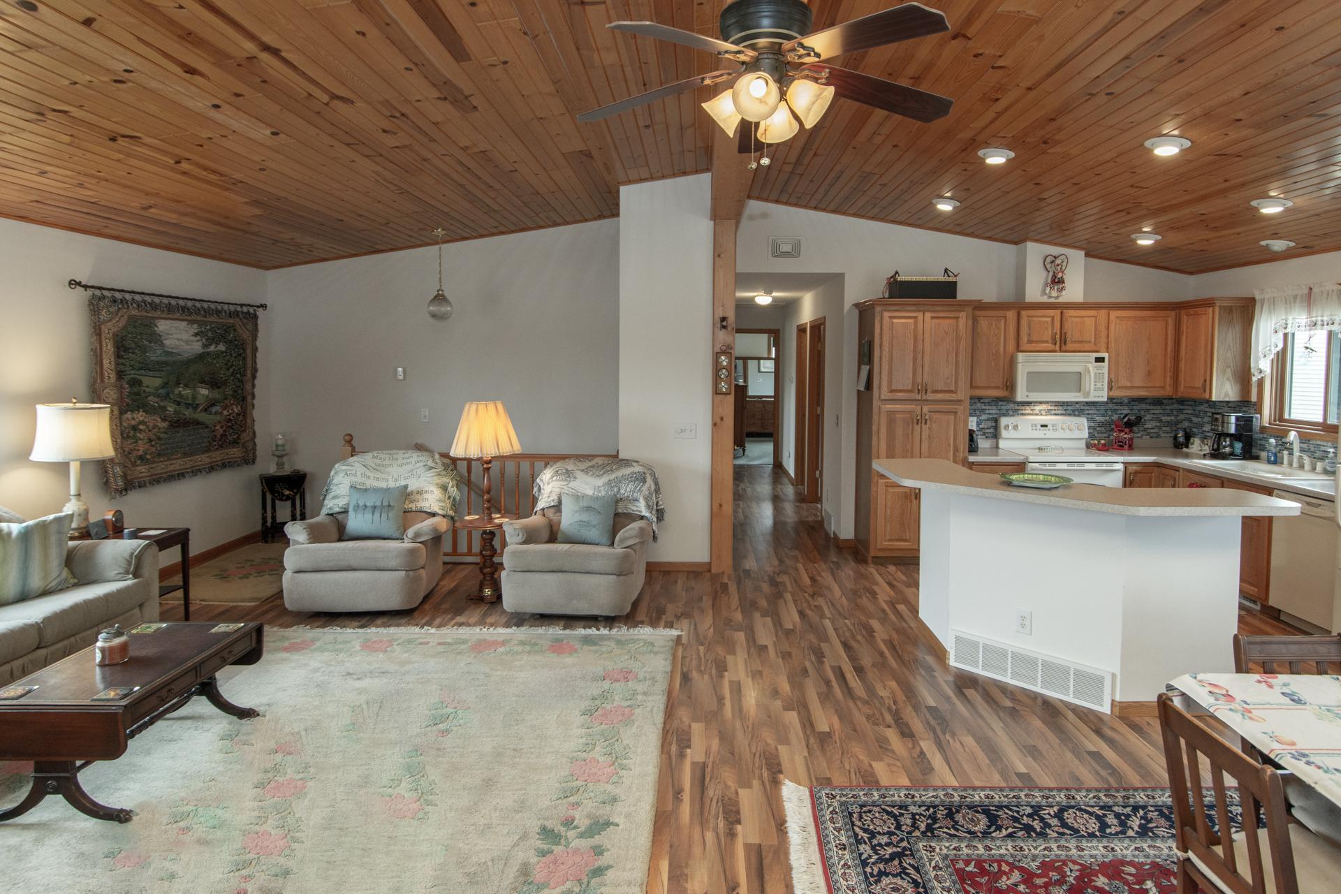 Flowing layout between living and kitchen spaces—perfect for entertaining and everyday living.