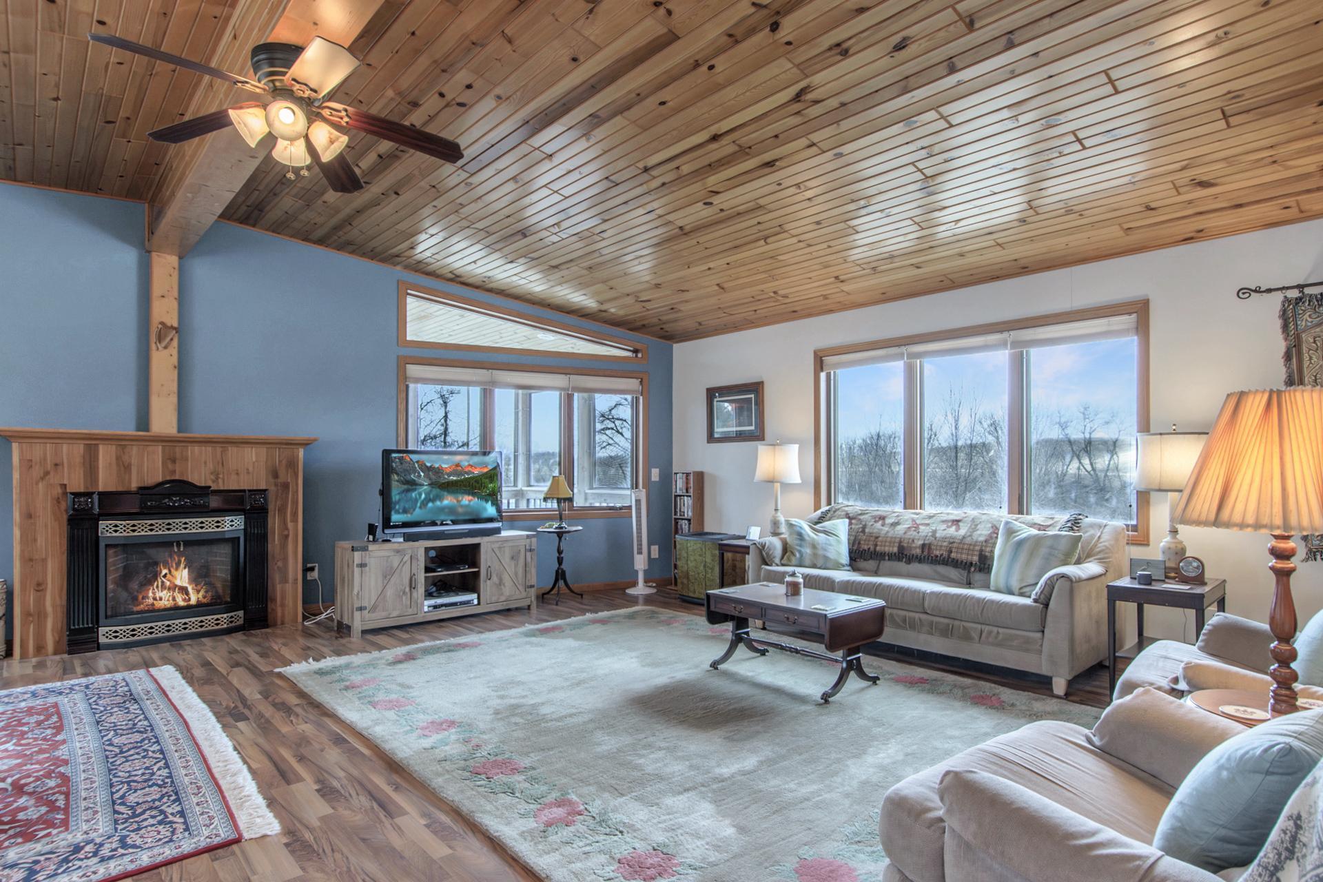 Bright and airy main living space designed to bring the outdoors in.