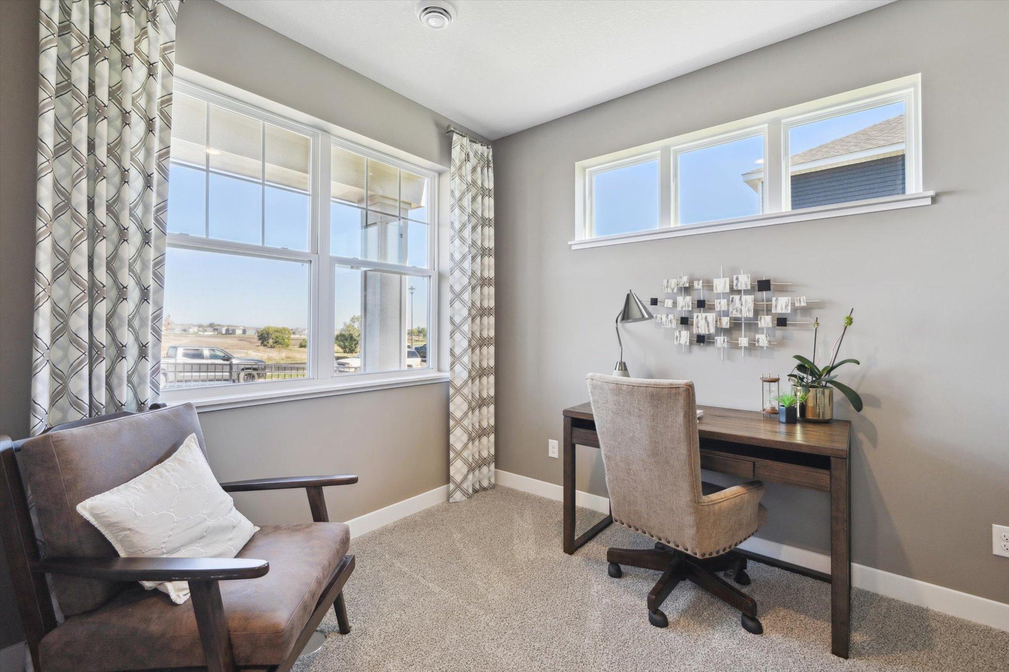 There is a designated office on the main level.