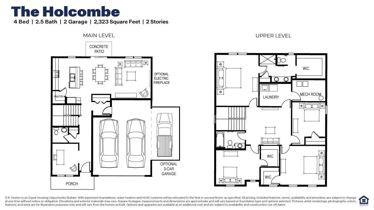 Welcome home to the Holcombe floorplan in Brookshire. This home offers a 2.5 car garage including a 5' bump out.