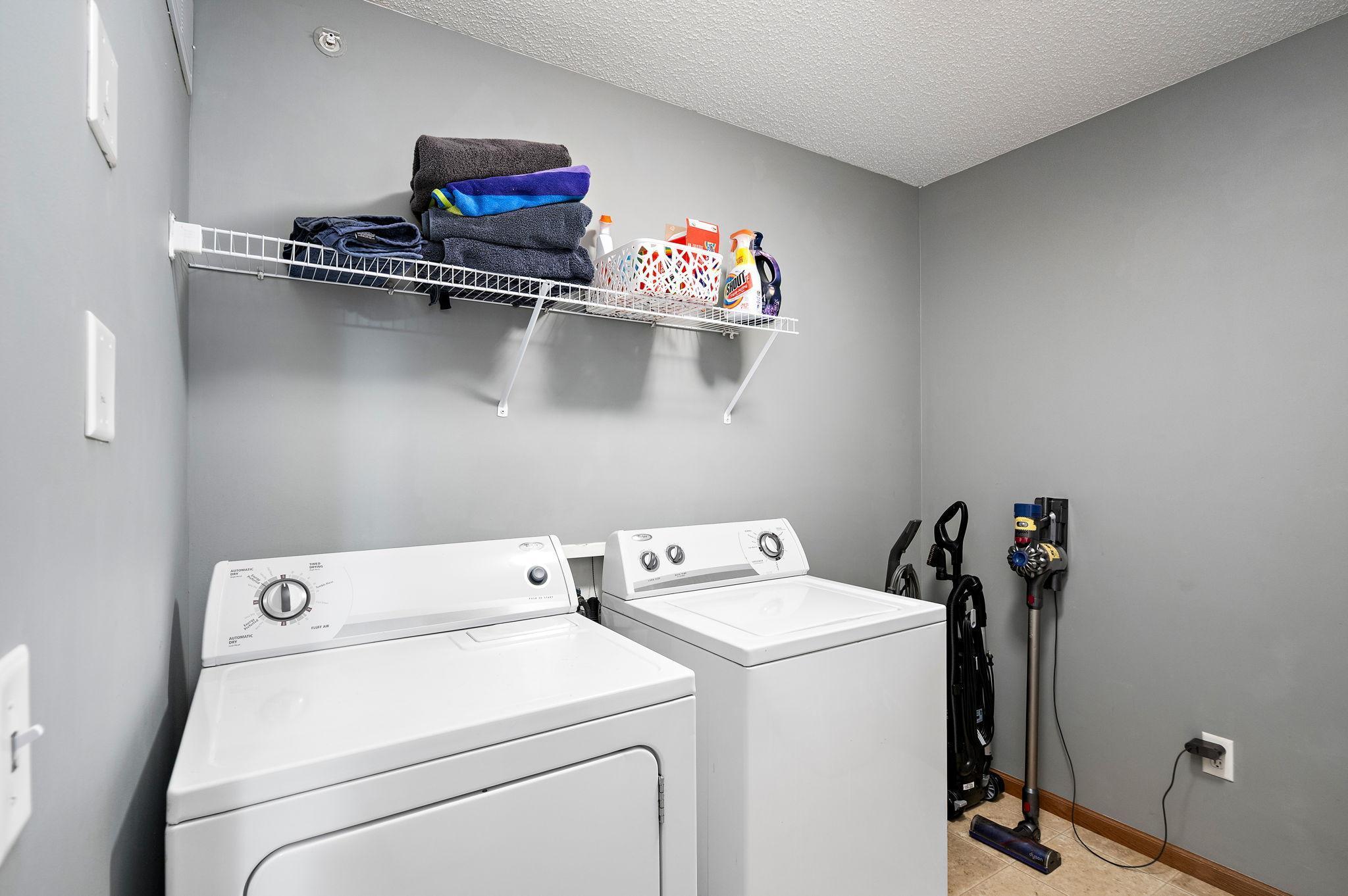 Upper level laundry room