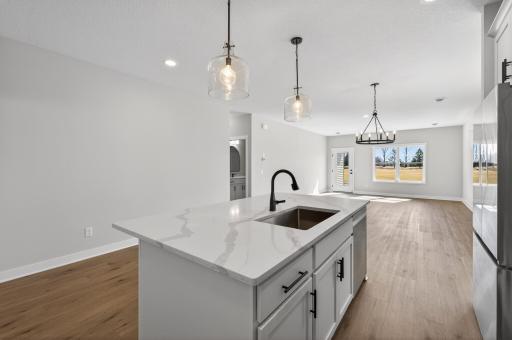Kitchen - with views into the dining room and living room.