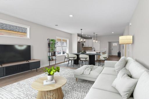 A beautiful open concept floorpan with tons of natural light! *Virtually staged