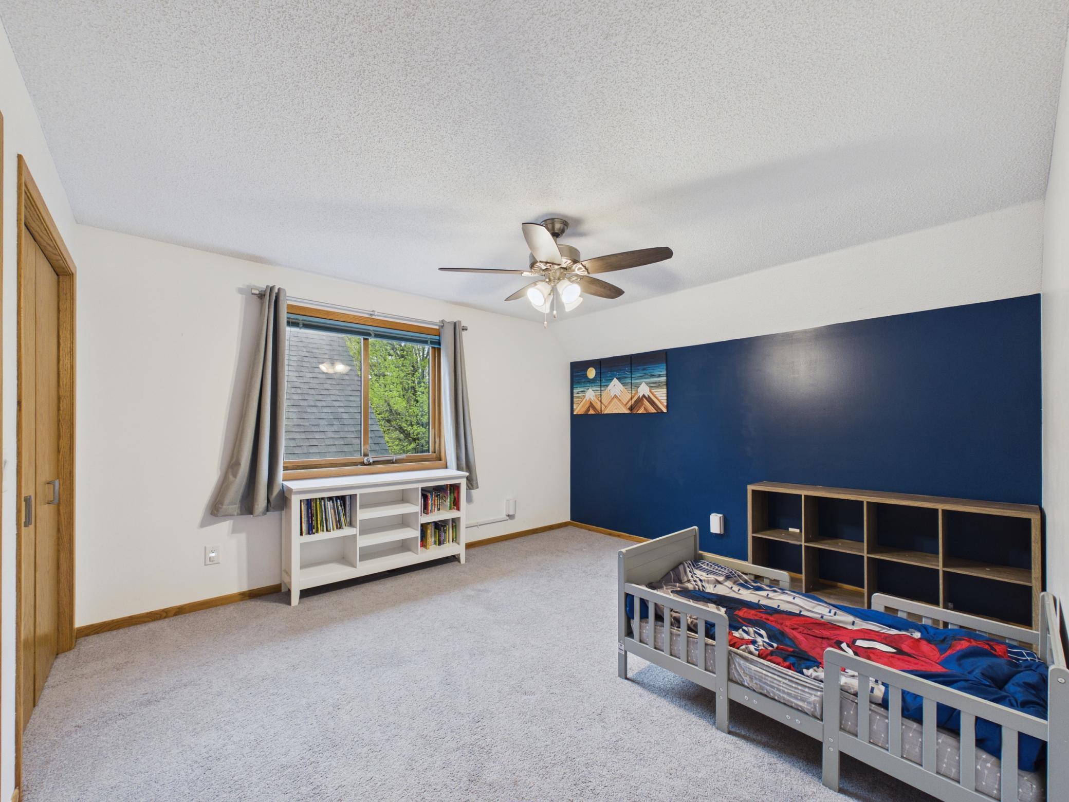 Second bedroom upstairs. Again spacious with plenty of closet space!