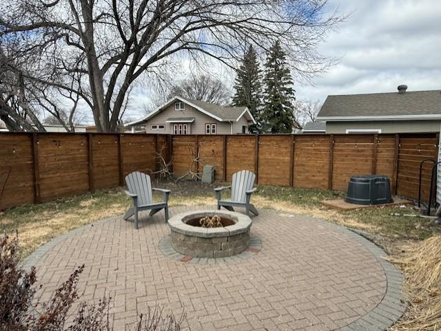 Fenced-in backyard