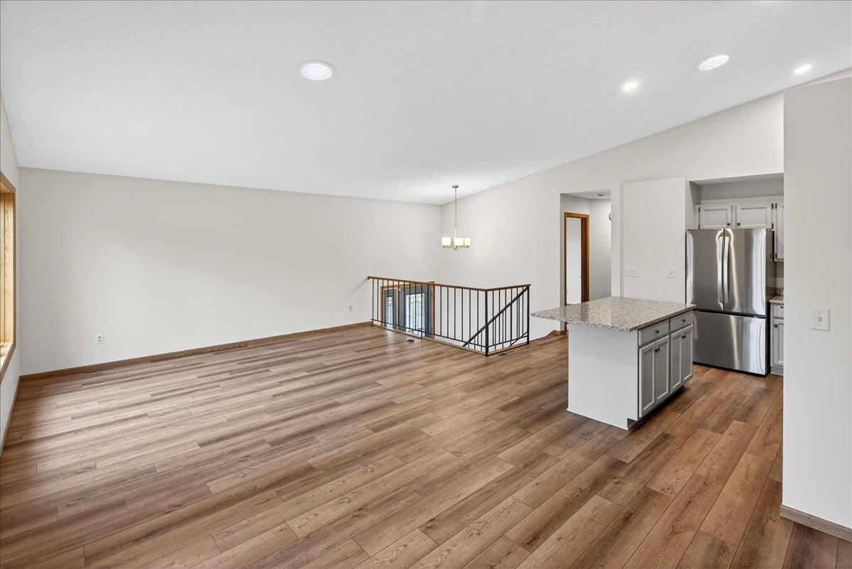 Demand open floor plan with luxury vinyl flooring