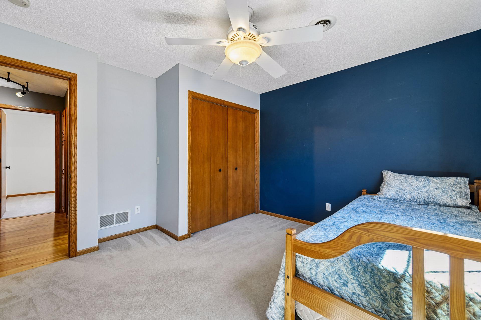 2nd bedroom on upper level with large closet