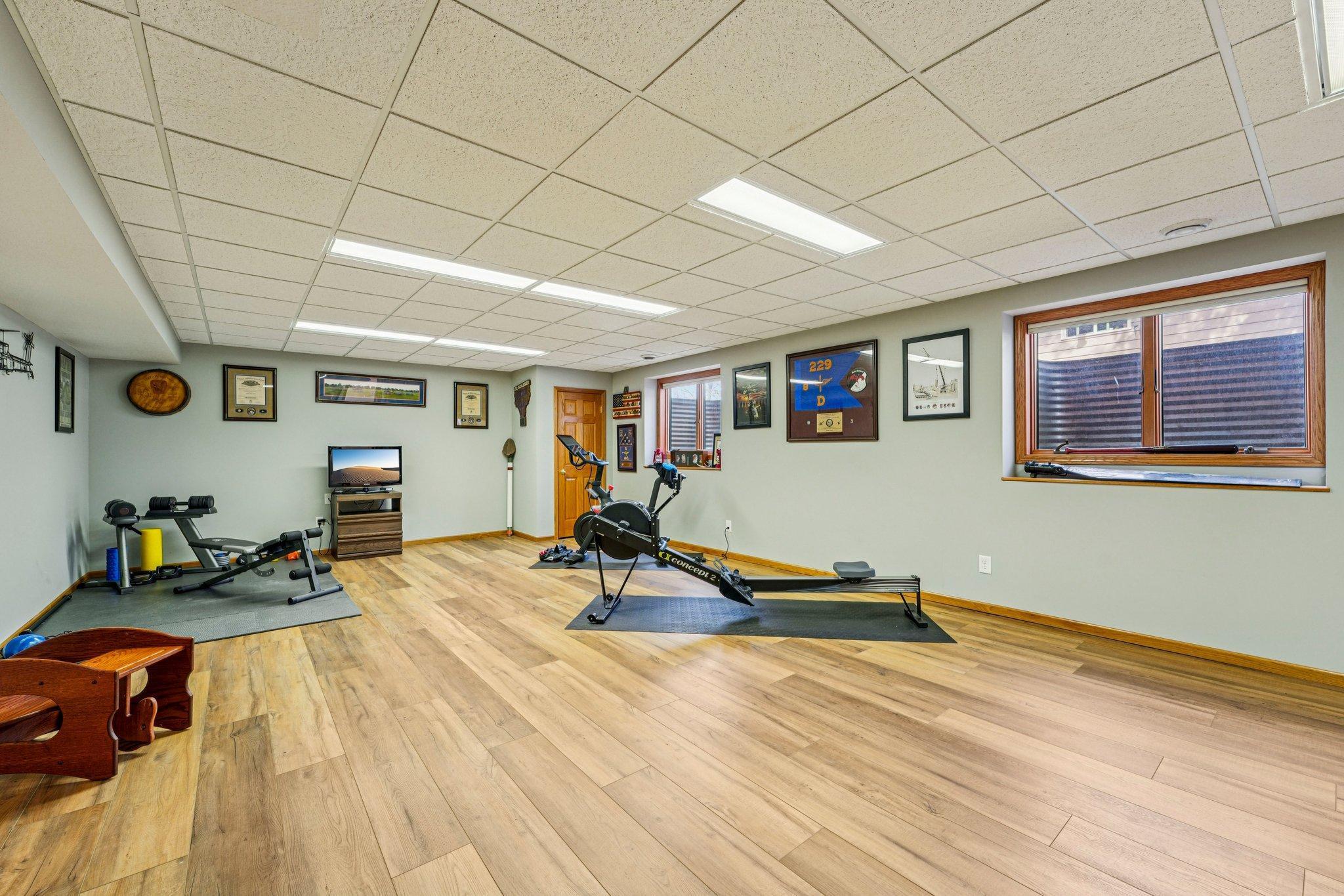 Currently used as a gym & office