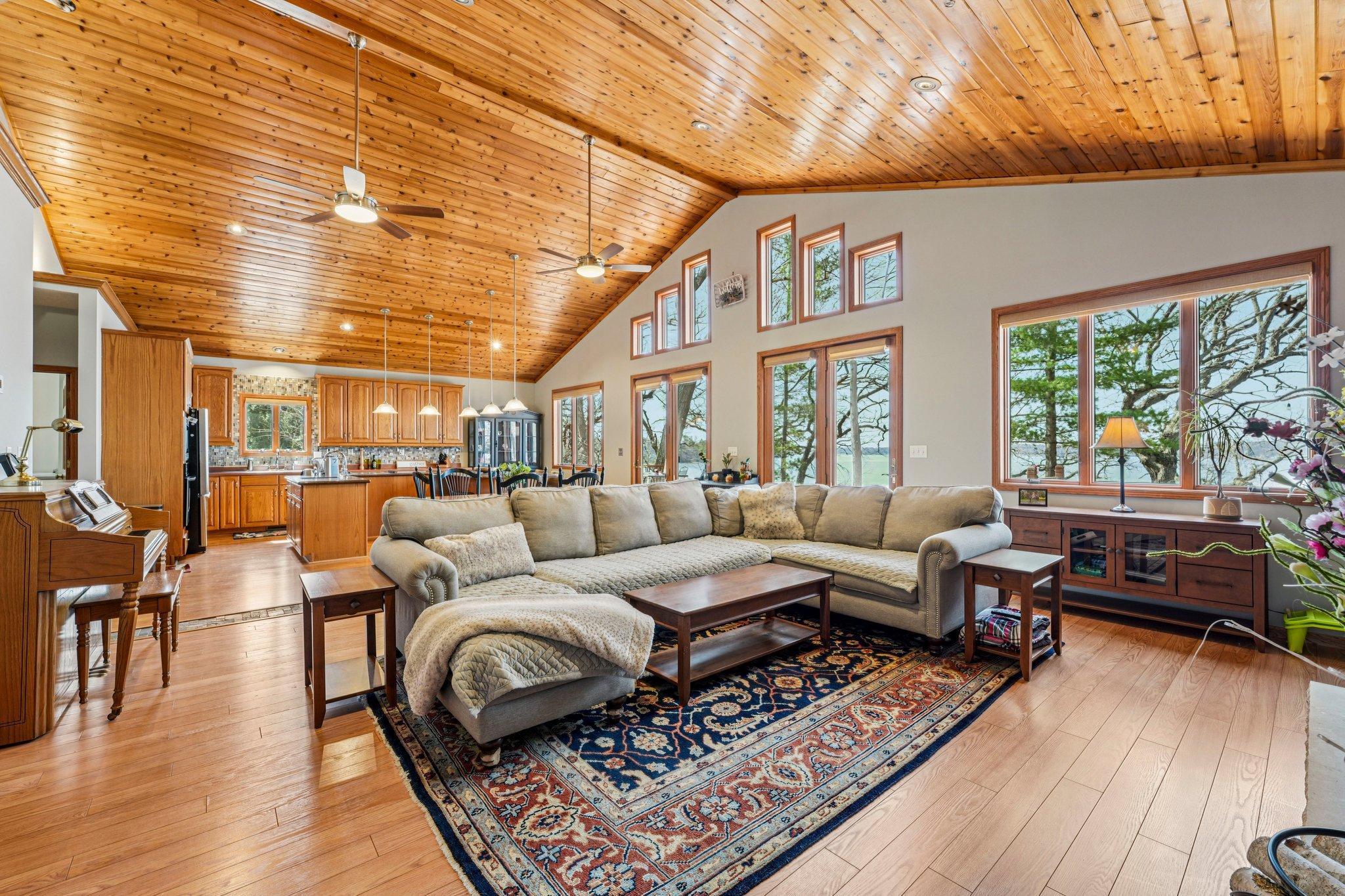 Extra tall vaulted ceilings