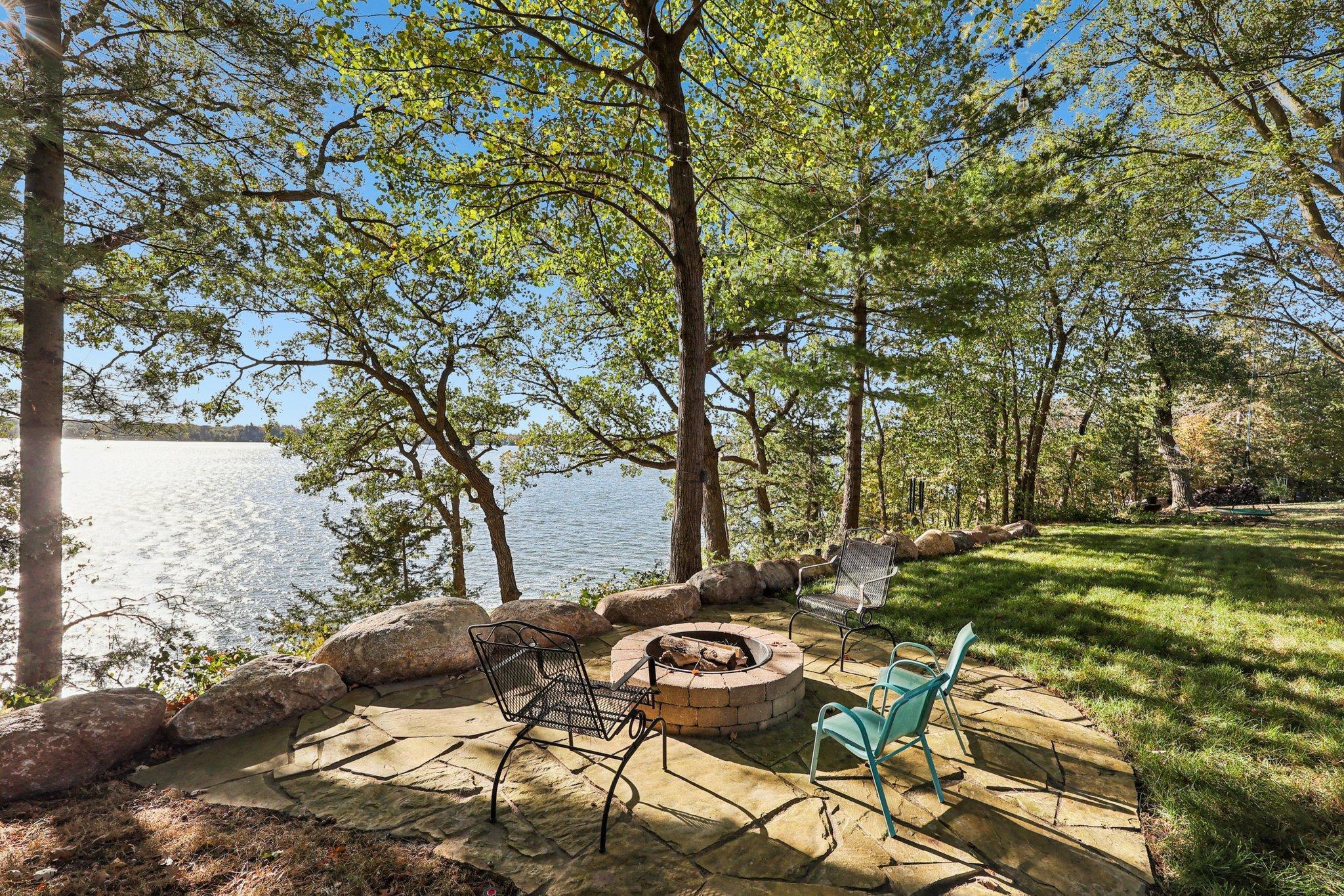 Summer nights with a fire by the lake