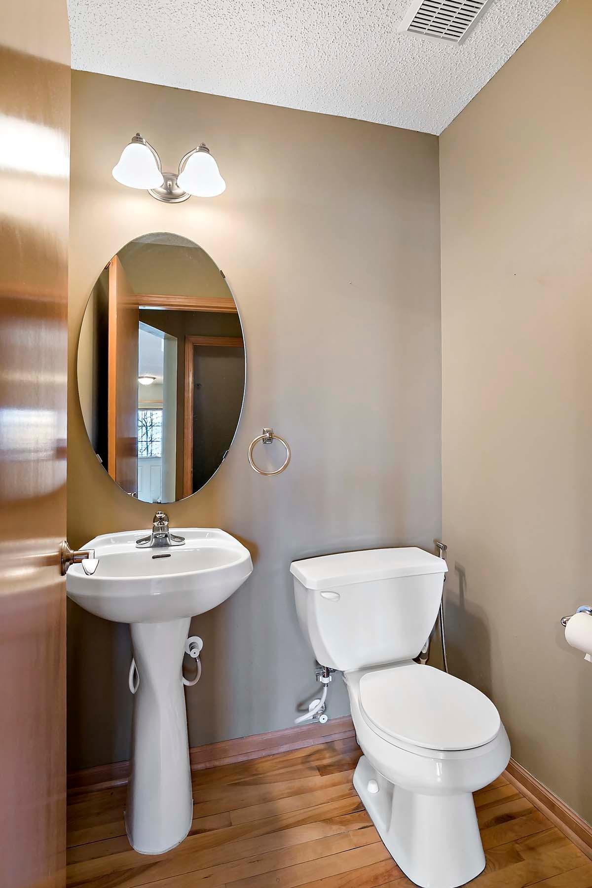 Half bath on the main level.