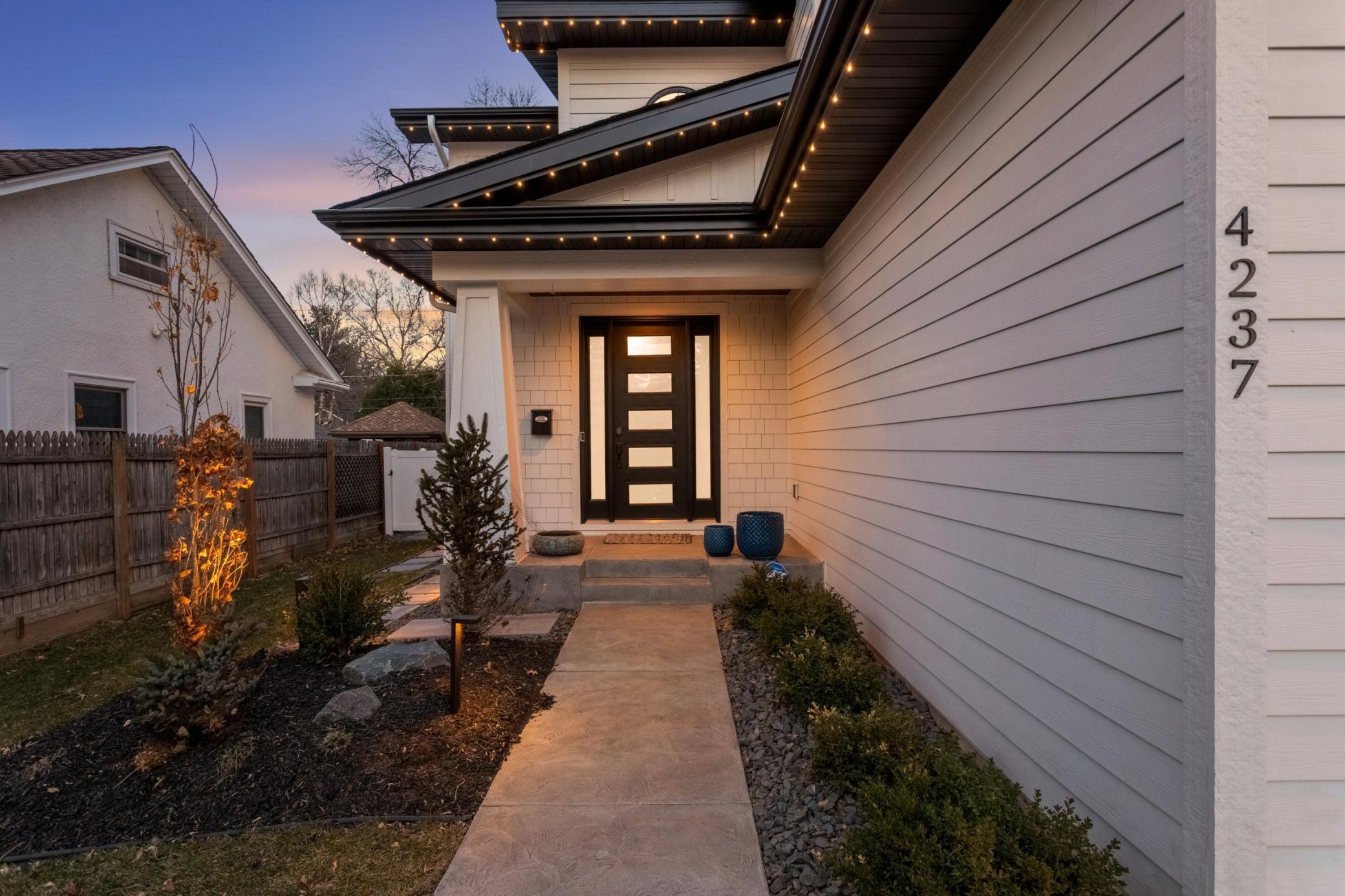 Stately entrance with custom door