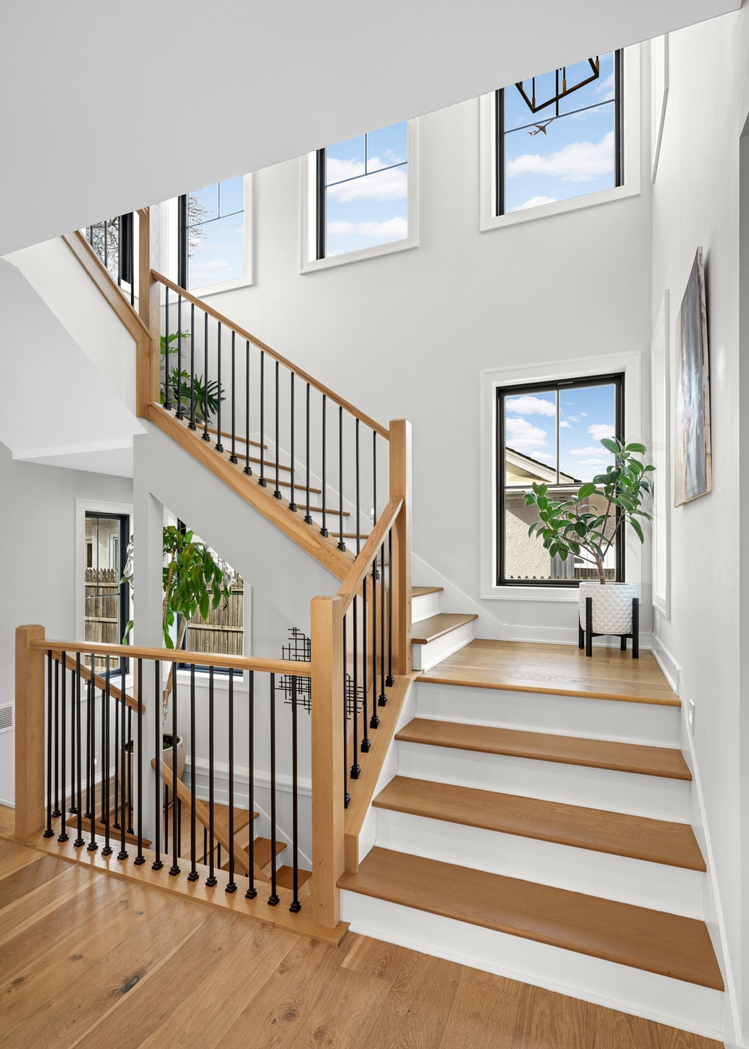 Grand open stair case
