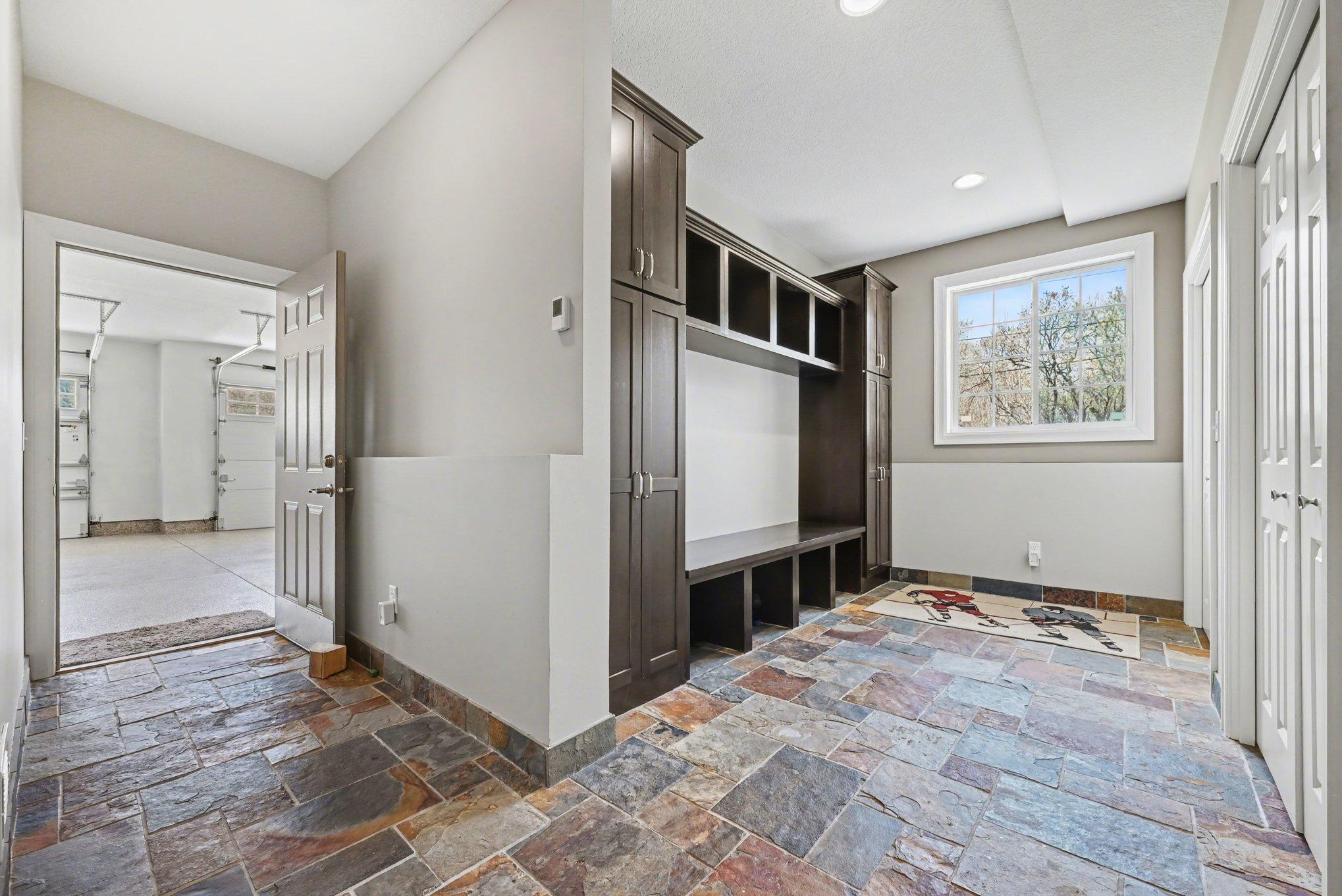 Infloor heat in the back hall mudroom