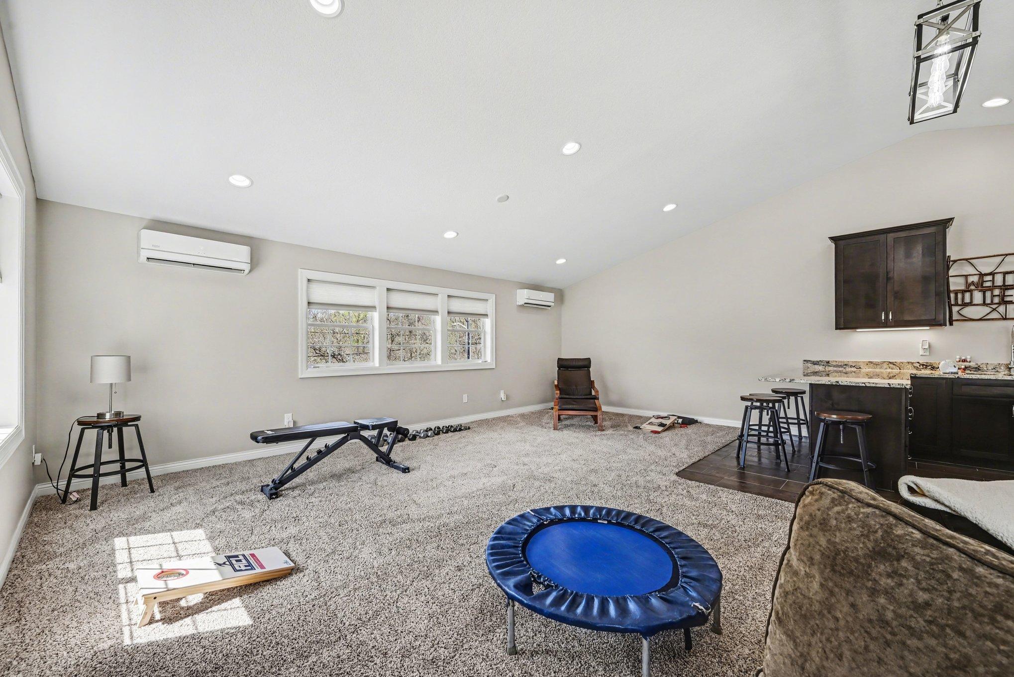 Gathering space, home-based business, homeschool, teen recreation suite