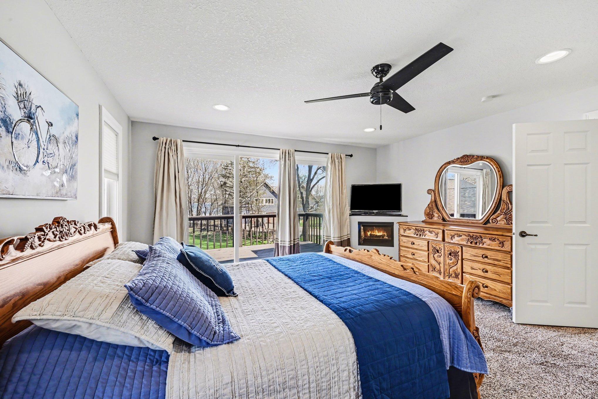 Owner Suite with lakeside balcony