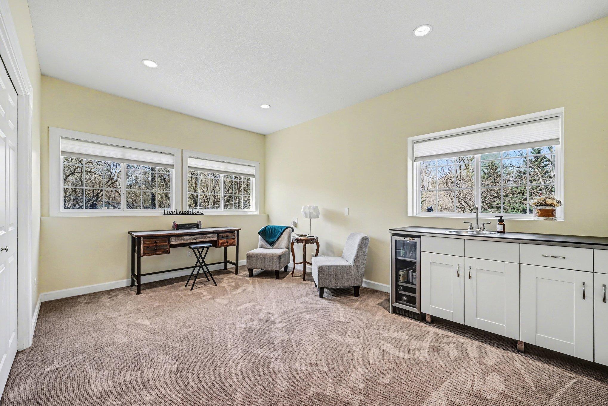 Main-floor bedroom, an office, or a fabulous work space