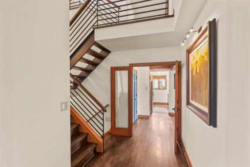 Walk across the hall to the primary living space.