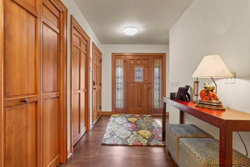 Step inside to the welcoming foyer with entry space, coat closet and access to the garage.